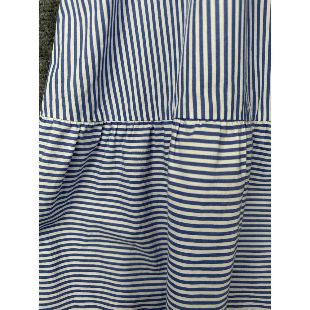 J. Crew Blue Striped Tiered Mini Skirt